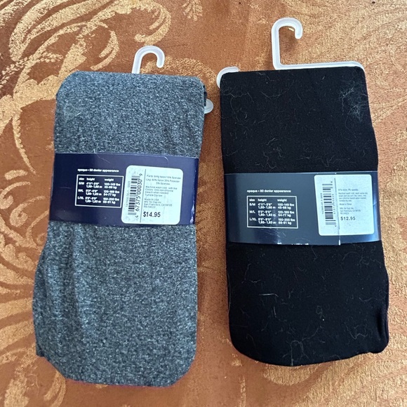 GAP Accessories - Gap Opaque Tights, 1 pairs, black and gray, s/m - NWT